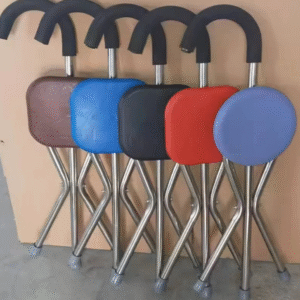 Old Man Crutch Chair Three Legs Fold Multifunction Seat