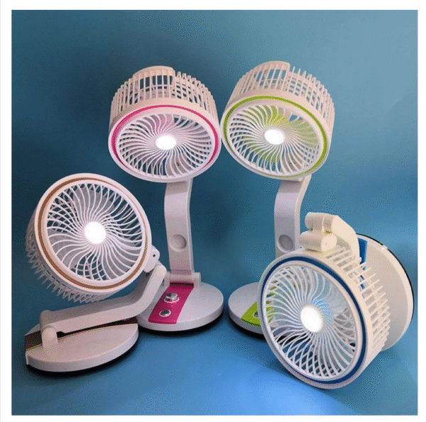 L R 2018 RECHARGEABLE & FOLDABLE FAN WITH LIGHT