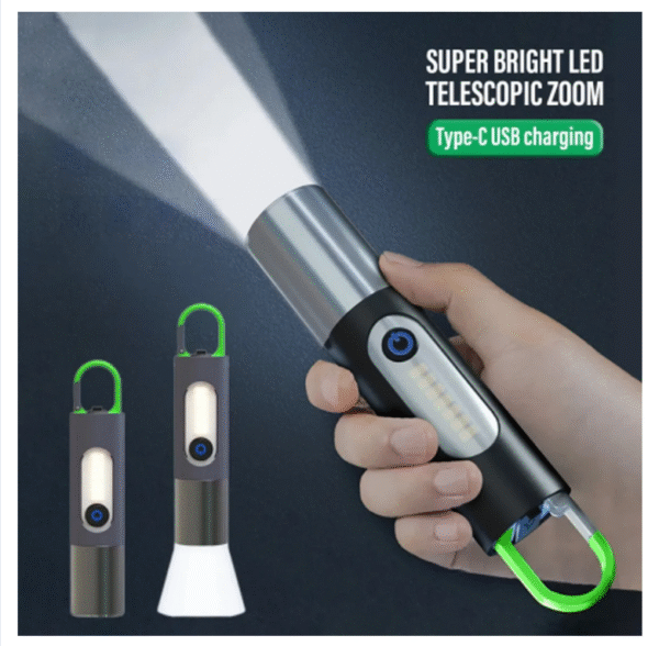 USB Rechargeable Multifunctional LED Flashlight